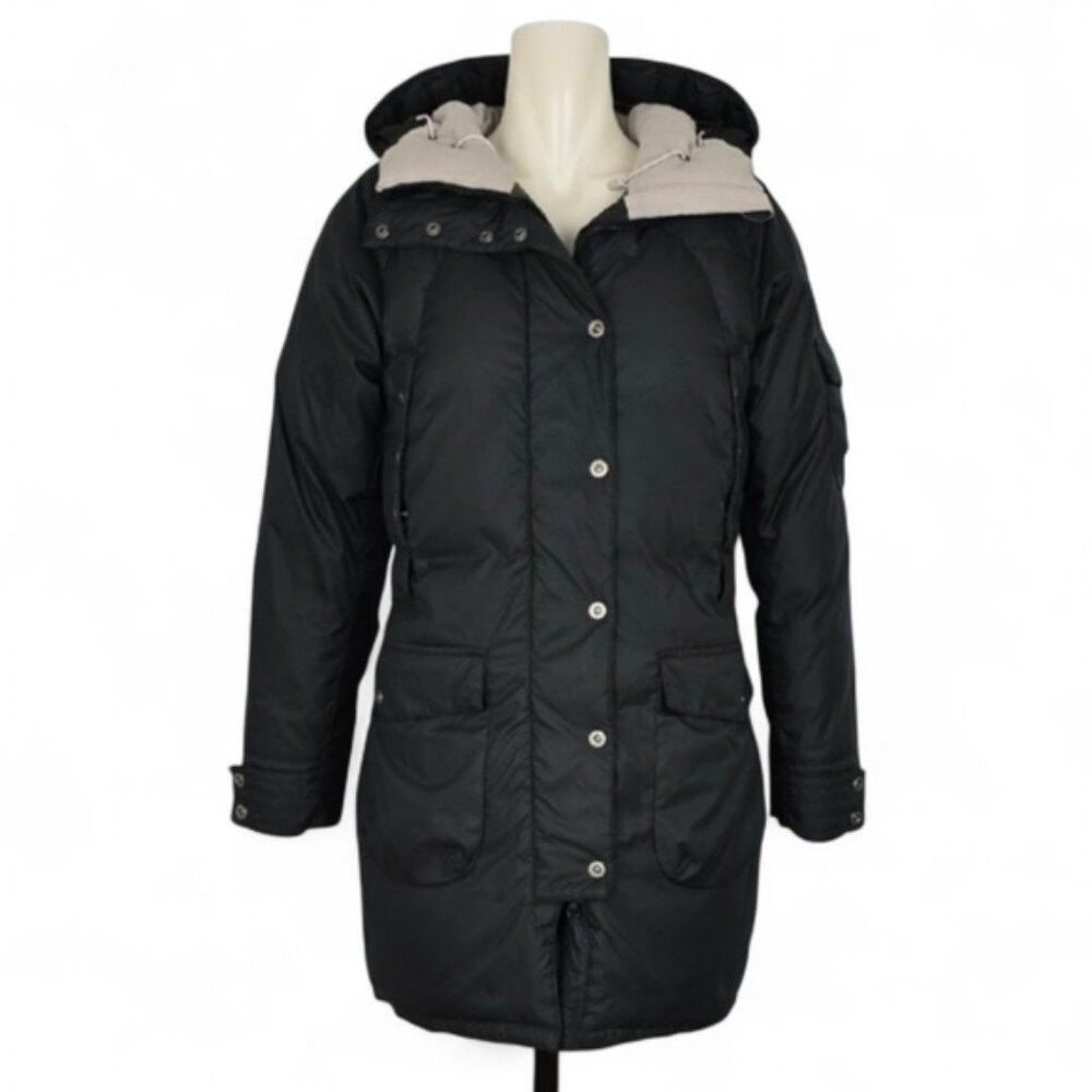 MEC Women's Black Premium Down Fill Parka Puffer Winter Hooded Coat Sz S
